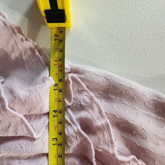 Simplee Dress Womens Medium Light Pink Maxi Dress Ruffle Sleeves & Lace Fairy - Picture 9 of 13